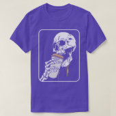 Skeleton Drinking Coffee For Caffeine Drinker Orth T-shirt (Design voorkant)