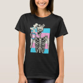 Skeleton Drinking Coffee LGBT Q Transgender Pride  T-shirt (Voorkant)