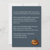 Skeleton Driver & Navigator Halloween Auto Rally Kaart (Achterkant)