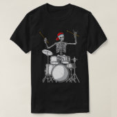 Skeleton Drummer Halloween Costume Spuit Drums G T-shirt (Design voorkant)