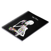 Skeleton Eating Halloween Snoep Notitieboek (Linkerzijde)