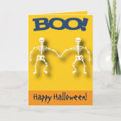 Skeleton editable Halloween  Kaart (Voorkant)