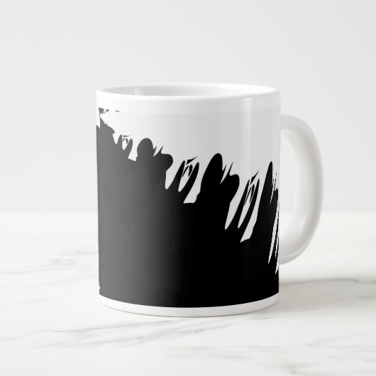 Skeleton Een hoorn die muziek maakt Grote Koffiekop (Voorkant rechts)