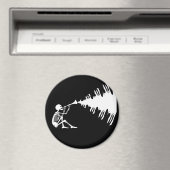 Skeleton Een hoorn die muziek maakt Magneet (Insitu (Vaatwasser))