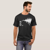 Skeleton Een hoorn die muziek maakt T-shirt (Voorkant volledig)