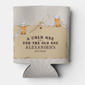 Skeleton Een Koude Voor De Oude Een Bierverjaardag Blikjeskoeler (Voorkant)