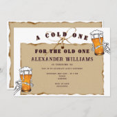 Skeleton Een Koude Voor De Oude Een Bierverjaardag Kaart (Voorkant / Achterkant)