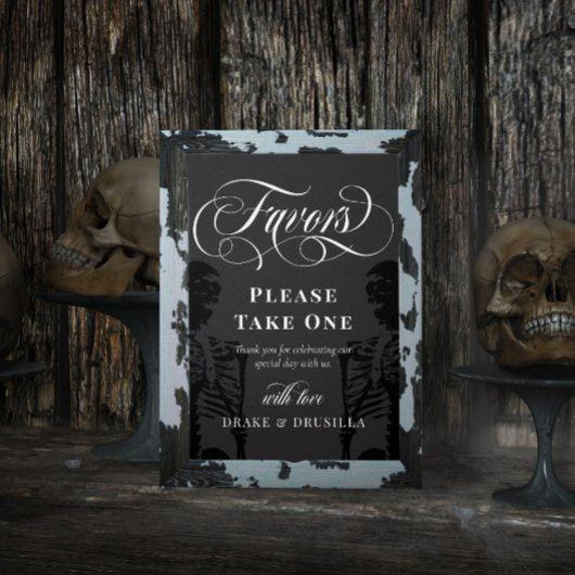 Skeleton Elegant Gothic Wedding Favors Perfect Poster