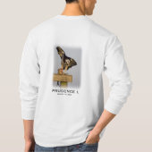 Skeleton en Pole, heb je aas? T-shirt (Achterkant)