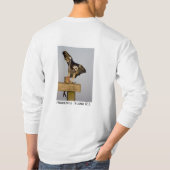 Skeleton en Pole, heb je aas? T-shirt (Achterkant)