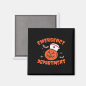 Skeleton Er Nurse Spoedeisende Hulp Halloween D Magneet (Voorkant / Achterkant)