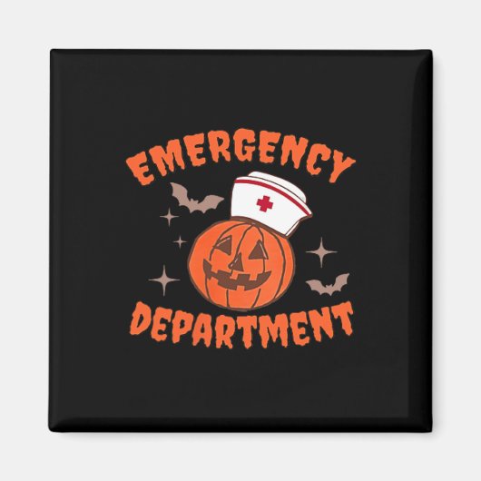 Skeleton Er Nurse Spoedeisende Hulp Halloween D Magneet (Voorkant)