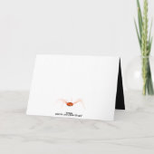 Skeleton Eten Halloween Snoep (met Spinnen) Kaart (Achterkant)