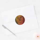 Skeleton Face Halloween Ronde Sticker (Envelop)