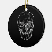 Skeleton Face op een Keramisch Ornament (Links)