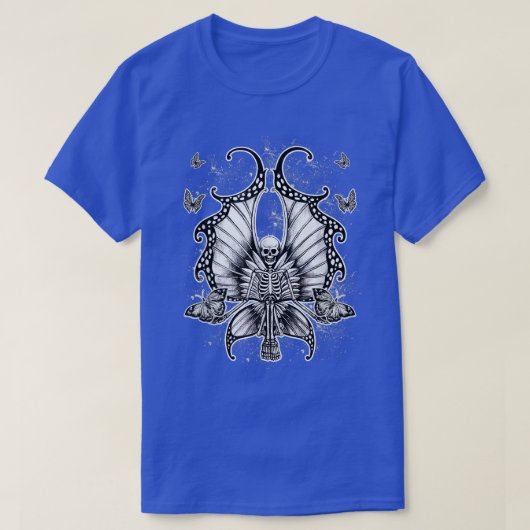 Skeleton Fairy Butterfly Grunge Fairycore Funny Ha T-shirt (Design voorkant)