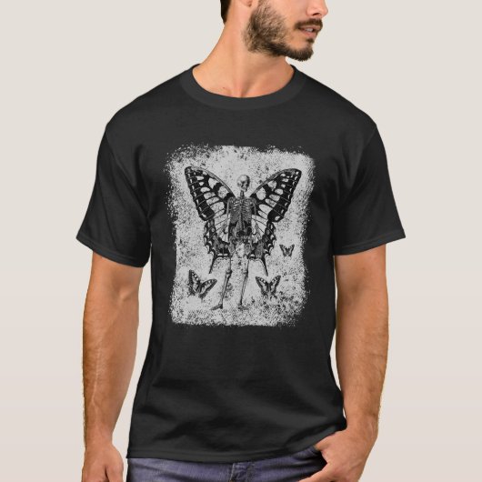 Skeleton Fairy Grunge Fairycore Aesthetische Gothi T-shirt (Voorkant)