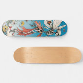 Skeleton Fairy met rode rok en vlinders Persoonlijk Skateboard (Horizontaal)