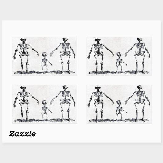 Skeleton Family Sticker (Vel)