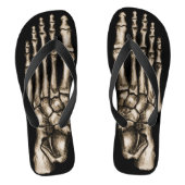 Skeleton Feet Funny Foot Botten Spooky Black Teenslippers (Voetbed)