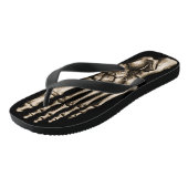 Skeleton Feet Funny Foot Botten Spooky Black Teenslippers (Schuin)