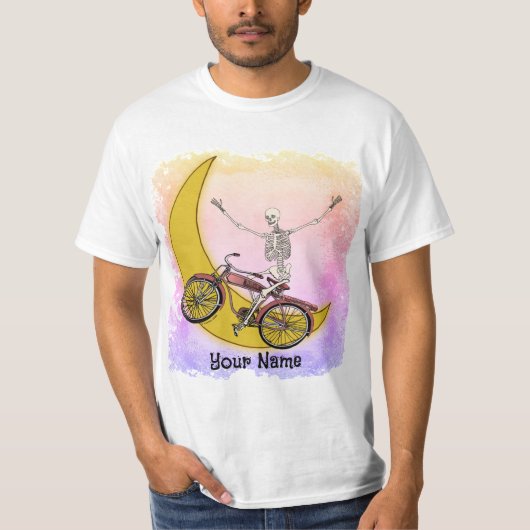 Skeleton Fiets T-shirt (Voorkant)