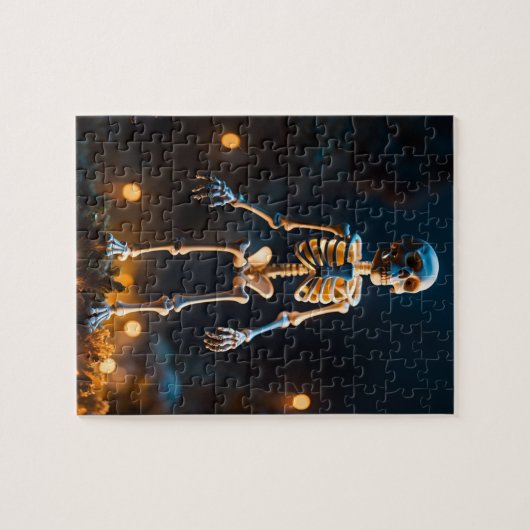 Skeleton figuur puzzel legpuzzel (Horizontaal)