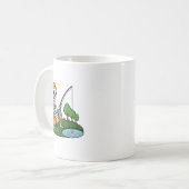 Skeleton Fishing Halloween Soky Fisherman Fish Men Koffiemok (Voorkant links)