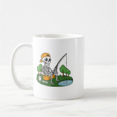 Skeleton Fishing Halloween Soky Fisherman Fish Men Koffiemok (Links)