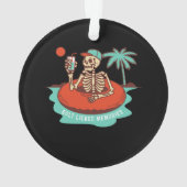 Skeleton Floating with a Cocktail on a Ornament (achterkant)