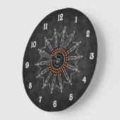 Skeleton Flower gothic Grey Grote Klok (Hoek)
