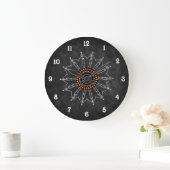 Skeleton Flower gothic Grey Grote Klok (Huis)