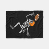Skeleton Football Halloween Costume Mens Boys Teen Fleece Deken (Voorkant (Horizontaal))