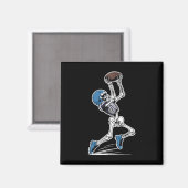 Skeleton Football Halloween Mannen Jongens Vrouwen Magneet (Voorkant / Achterkant)