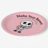 Skeleton Fun | Halloween verjaardagsfeest Papieren Bordje (Gekanteld)