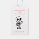 Skeleton Fun | Verjaardagsfeestje met Halloween Cadeaulabel (Achterkant)