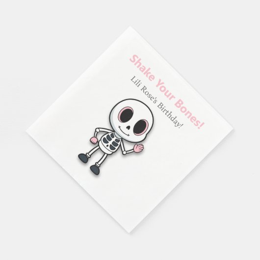 Skeleton Fun | Verjaardagsfeestje met Halloween Servet (Hoek)