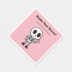 Skeleton Fun Verjaardagsfeestje met Halloween Servet