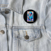 Skeleton Funny Tarot Kaart Night Shift Squad Hallo Ronde Button 5,7 Cm (In situ)