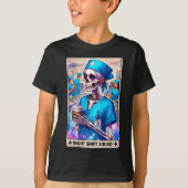 Skeleton Funny Tarot Kaart Night Shift Squad Hallo T-shirt (Voorkant)