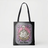 Skeleton Gambler Poker canvas tas (Voorkant)