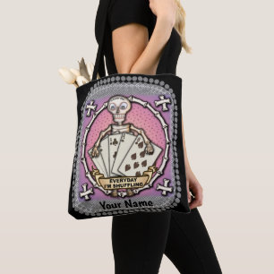 Skeleton Gambler Poker canvas tas