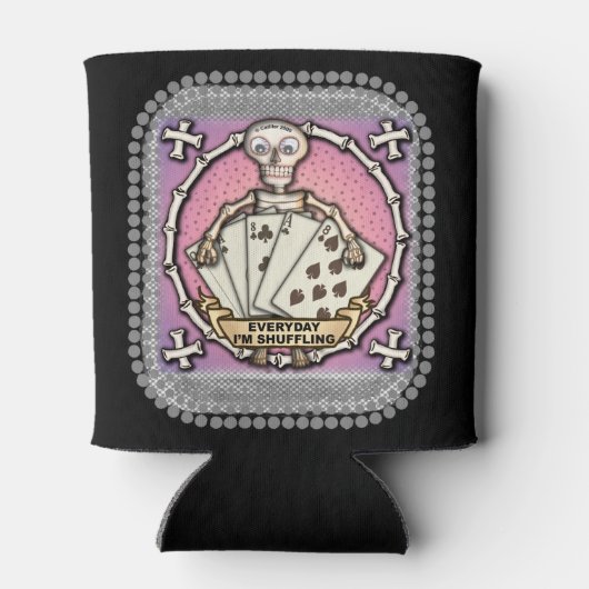 Skeleton Gambler poker koelbox Blikjeskoeler (Achterkant)