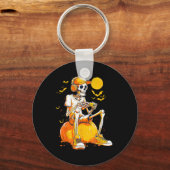 Skeleton Gamer Funny Video Gaming Halloween Boys M Sleutelhanger (Voorkant)