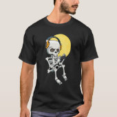 Skeleton Gamer Lazy Halloween Costume Gaming Video T-shirt (Voorkant)
