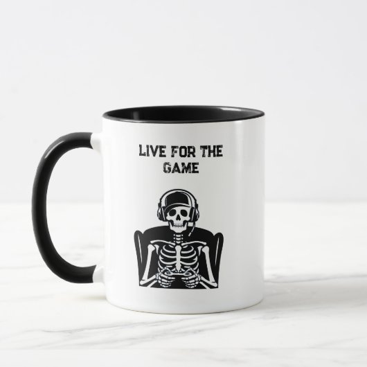 Skeleton Gamer met Headset – Cool Gaming Mok (Links)