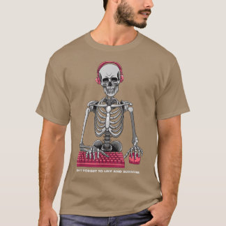 Skeleton gamer Streamer Influen als voorbeeld T-shirt