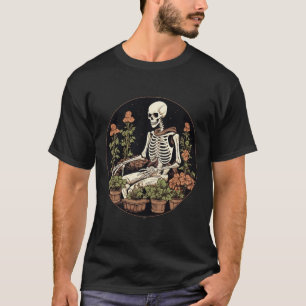 Skeleton Gardener Planten Halloween Tuinieren T-shirt