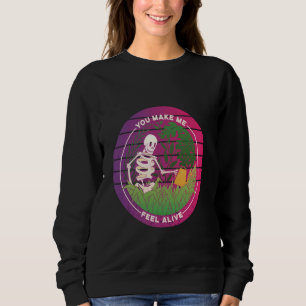 Skeleton Gardening Humorous Skeleton Watering Plan Trui
