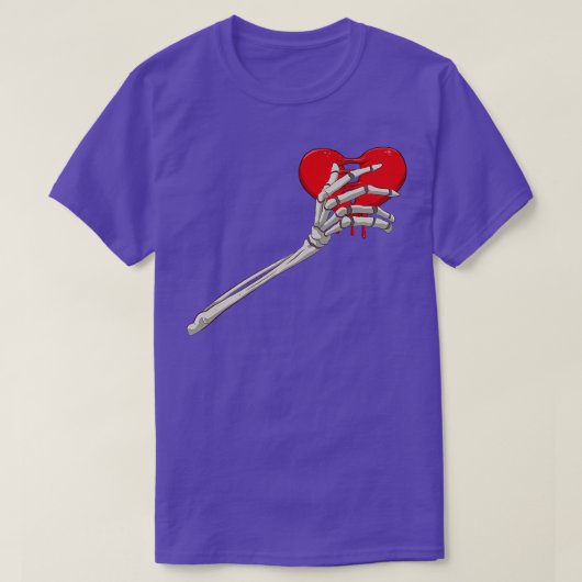 Skeleton Gebroken Botten Divorce Breakup Heartb T-shirt (Design voorkant)
